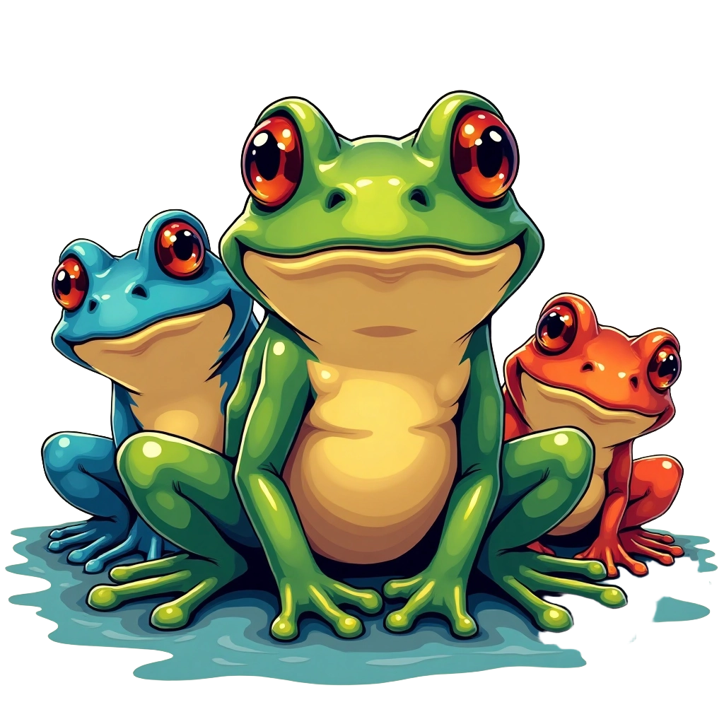 Colorful Frogs